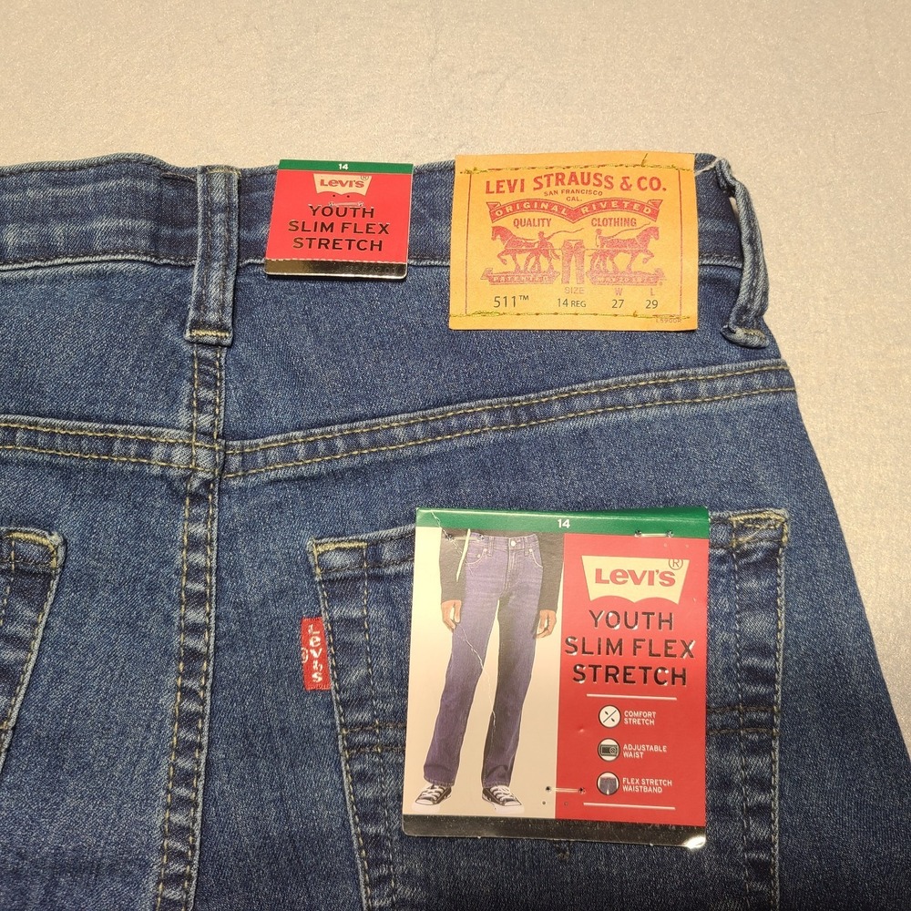 NEW Levi's 511 Youth Size 14 REG Slim Stretch Flex (27 x 29) NWT - Picture 3 of 10